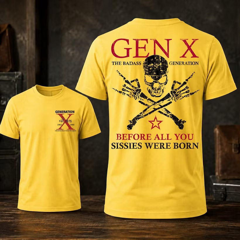 The Badass Generation X Personalized Year T-Shirt